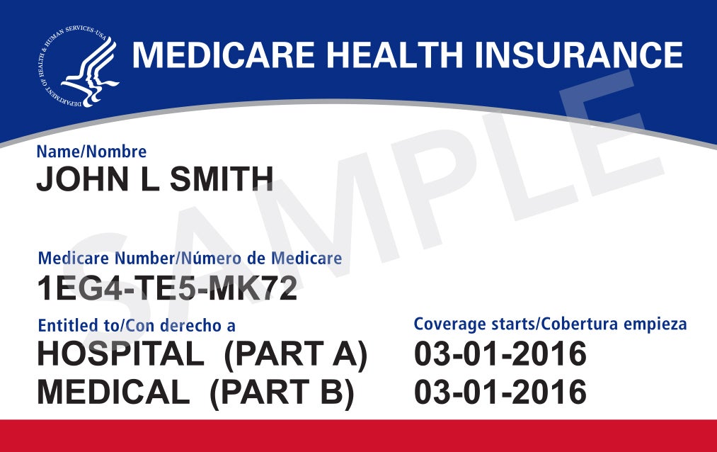 Medicare Health Insurance Card - Sample
