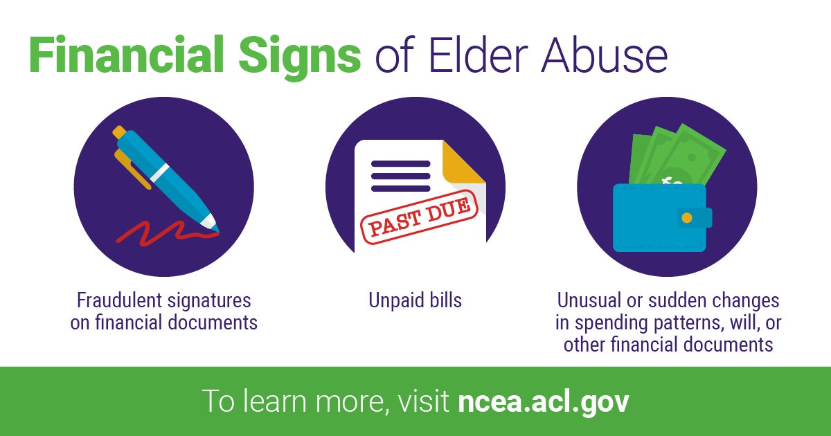 Financial Signs of Elder Abuse from NCEA