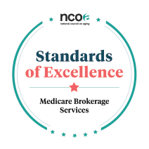 Seal for the National Council on Aging's Medicare Brokerage Services Standards of Excellence