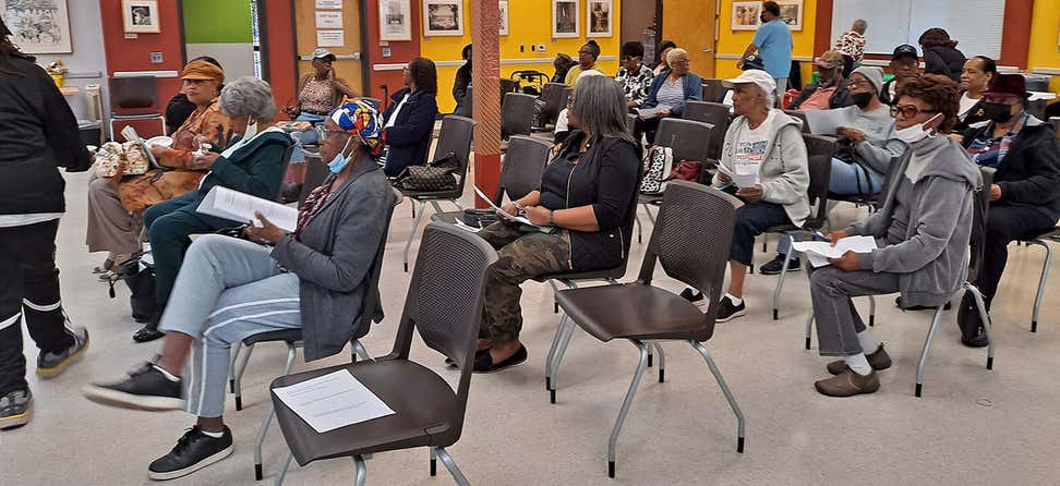The Willowbrook Senior Center in Los Angeles hosted roundtable discussions to find out what's important to its members when it comes to health improvement.